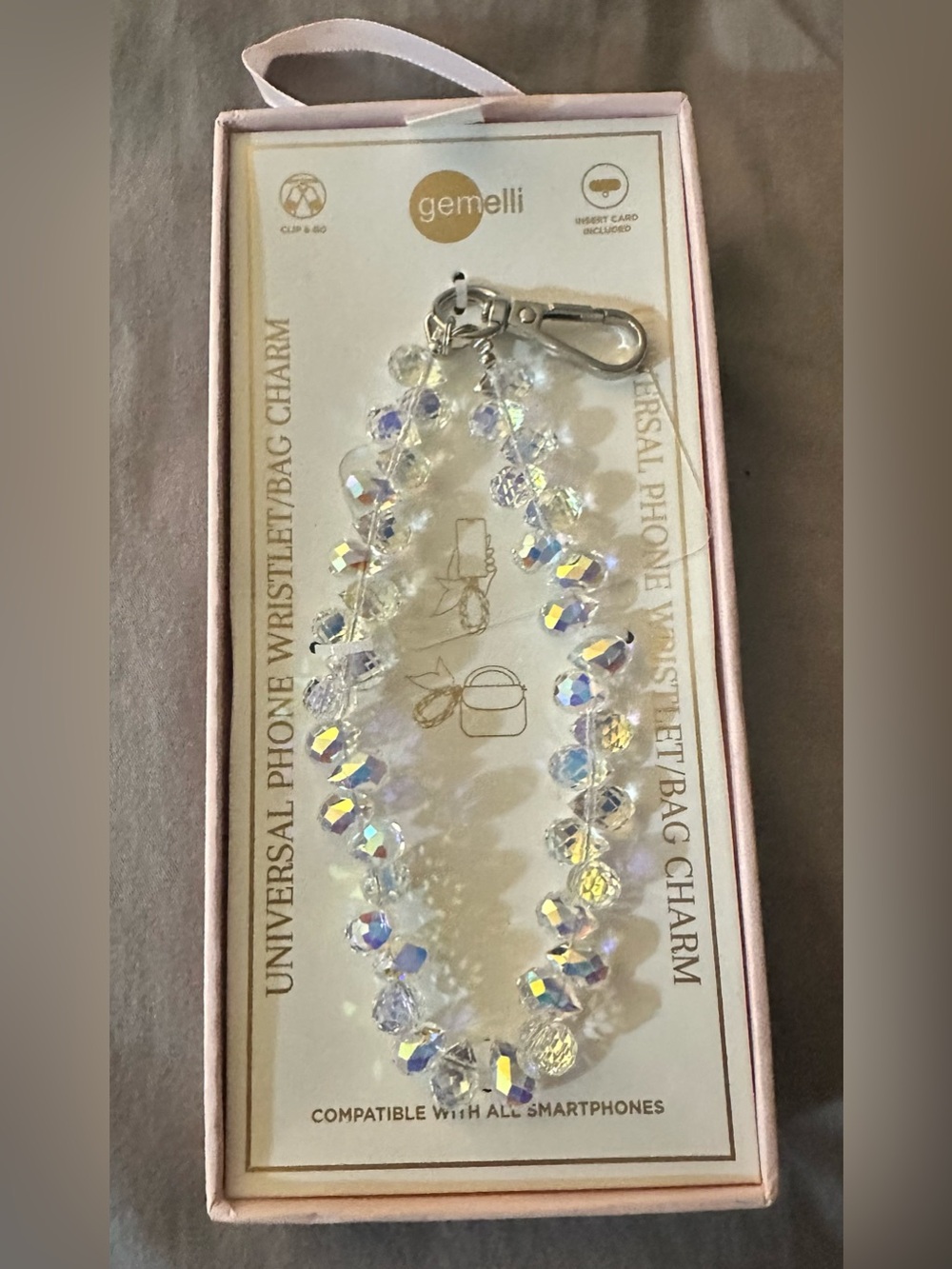 NIB Genelli Phone Wristlet or Bag Charm